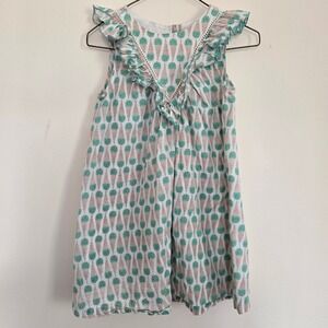 Pink Chicken New York Girls Mint Ice Cream Cone Ruffle Dress Size 5Y